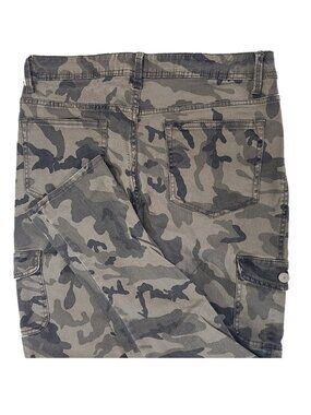 Stretch Cargo Camo Pants size 12 Slim midrise Camouflage Faded Glory